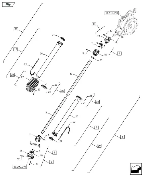47700239 - вал отбора мощности